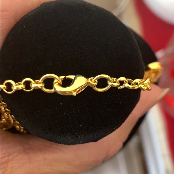 Bracelet with 5 heart charms - Picture 5 of 5